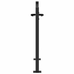 Porte de Jardin Noir 100 x 100 cm Acier peint par poudre 