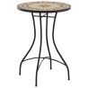 Table de bistro mosaïque terre cuite blanc Ø50x70 cm céramique 
