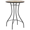 Table de bistro mosaïque terre cuite blanc Ø50x70 cm céramique 