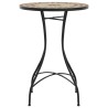 Table de bistro mosaïque terre cuite blanc Ø50x70 cm céramique 