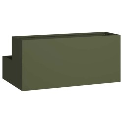 jardinière jardin 2 niveaux 100x60x45 cm Olive Acier 