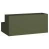 jardinière jardin 2 niveaux 100x60x45 cm Olive Acier 