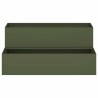 jardinière jardin 2 niveaux 100x60x45 cm Olive Acier 