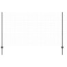 Poteaux de clôture argentés 44 pcs Gris 140 cm Métal 