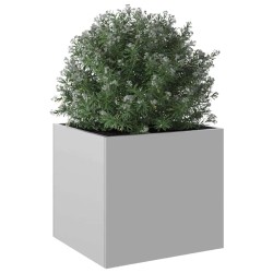 Jardinière argenté 32x30x29 cm acier galvanisé 