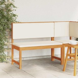 Banc de jardin avec coussins 100x50x91 cm en bois massif d'acacia 