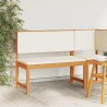 Banc de jardin avec coussins 100x50x91 cm en bois massif d'acacia 