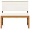 Banc de jardin avec coussins 100x50x91 cm en bois massif d'acacia 