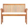 Banc de jardin 2 places avec coussin 120cm Bois d'acacia massif 
