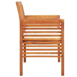 Banc de jardin 2 places avec coussin 120cm Bois d'acacia massif 