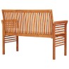 Banc de jardin 2 places avec coussin 120cm Bois d'acacia massif 