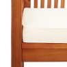 Banc de jardin 2 places avec coussin 120cm Bois d'acacia massif 