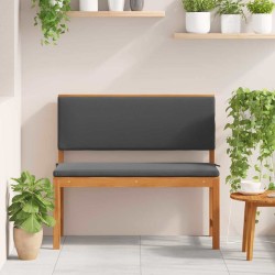 Banc de jardin avec coussins 100x50x91 cm en bois d'acacia 
