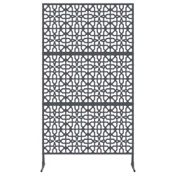 Écran d'intimité anthracite, 100cm x 50cm x 180cm, en acier. 