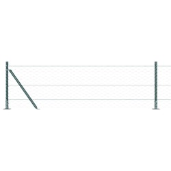 Clôture Hexagonale Verte 0,6x25 m Acier 