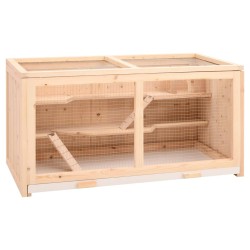 Cage à hamster 104x52x54 cm bois massif de sapin 
