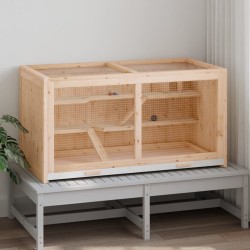 Cage à hamster 104x52x54 cm bois massif de sapin 