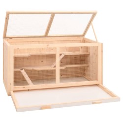 Cage à hamster 104x52x54 cm bois massif de sapin 
