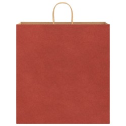 Sacs en papier 250 pcs avec poignées rouge 45x17x48 cm 