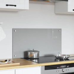 Éclairage de crédence de cuisine gris clair 80x40x0,6 cm en verre trempé 