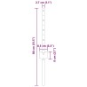 Poteaux de clôture U-Channel en acier galvanisé, 11 pcs de 40 cm 