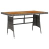 Table de jardin Gris 130x70x72 cm Résine tressée et acacia 