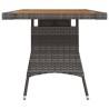 Table de jardin Gris 130x70x72 cm Résine tressée et acacia 