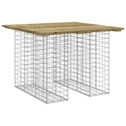 Banc de jardin design gabion 100x102x72 cm bois de pin imprégné 