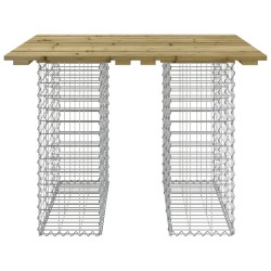 Banc de jardin design gabion 100x102x72 cm bois de pin imprégné 