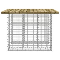 Banc de jardin design gabion 100x102x72 cm bois de pin imprégné 