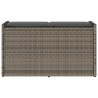 Banc de rangement extérieur coussin gris 100 cm résine tressée 