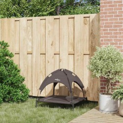 Lit pour chien surélevé Marron Polyester, Métal Moyenne 