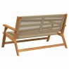 Banc de jardin Beige 76x122x73 cm Bois massif d'acacia 