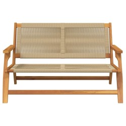 Banc de jardin Beige 76x122x73 cm Bois massif d'acacia 