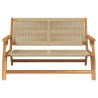Banc de jardin Beige 76x122x73 cm Bois massif d'acacia 