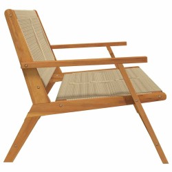 Banc de jardin Beige 76x122x73 cm Bois massif d'acacia 