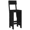 Tabourets de bar lot de 2 noir 40x48,5x115,5 cm bois massif pin 