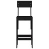Tabourets de bar lot de 2 noir 40x48,5x115,5 cm bois massif pin 