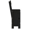 Tabourets de bar lot de 2 noir 40x48,5x115,5 cm bois massif pin 