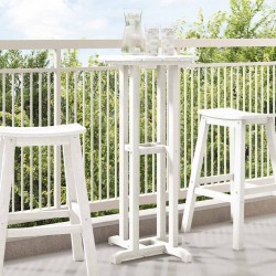 Table de Bar Blanche 55x55x107 cm HDPE 