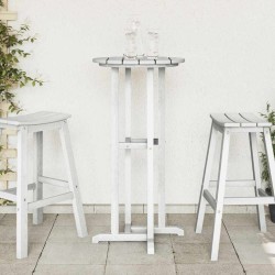 Table de Bar Blanche 55x55x107 cm HDPE 