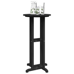 Table de bar noire 55x55x107 cm HDPE 
