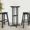 Table de bar noire 55x55x107 cm HDPE 