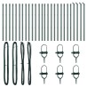 Poteaux de clôture 26 pcs Vert Ø32 mm 80 cm Acier galvanisé 