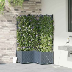 Jardinières de jardin 1 pc Treillis Gris clair 80 x 80 x 142 cm 