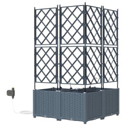 Jardinières de jardin 1 pc Treillis Gris clair 80 x 80 x 142 cm 