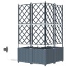 Jardinières de jardin 1 pc Treillis Gris clair 80 x 80 x 142 cm 
