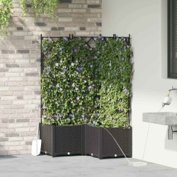 Jardinières de jardin 1 pc Noir 80 x 80 x 142 cm Plastique 