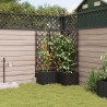 Jardinières de jardin 1 pc Noir 80 x 80 x 142 cm Plastique 