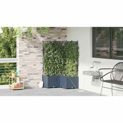 Jardinières de jardin 1 pc Gris 80 x 80 x 142 cm Plastique 